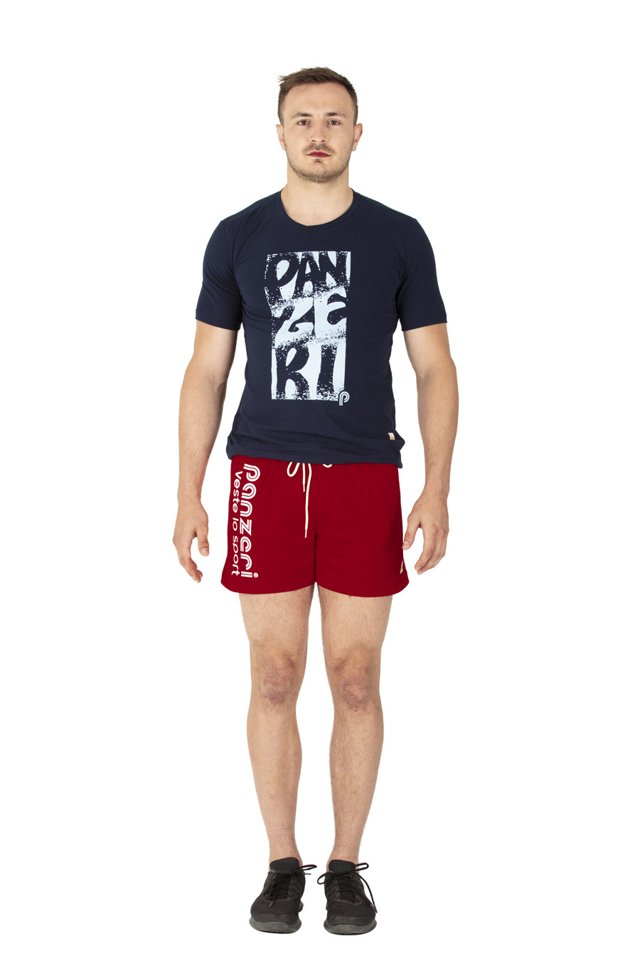 Short Panzeri Uni A Bordeaux Blanc Panzeri France