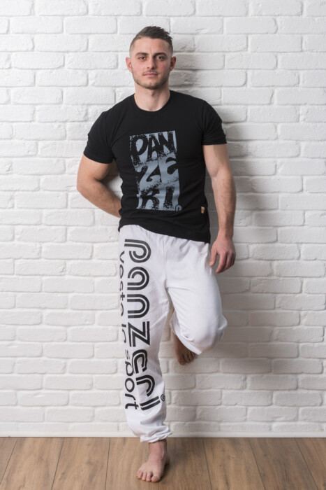 Pantalon Jogging Panzeri Uni H - Blanc / Noir – Image 5