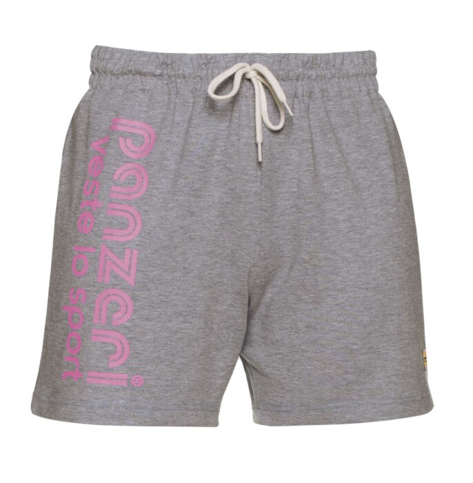 Short Panzeri Uni A gris chiné/rose fluo