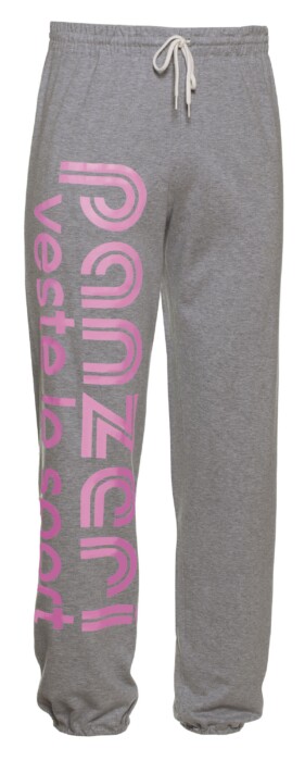 Pantalon Panzeri Uni H gris chiné/rose fluo