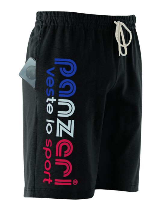 Bermuda Panzeri PARK B noir/bleu blanc rouge