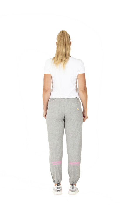UNI H gris chiné/rose fluo