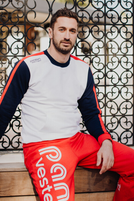 Pantalon Jogging Panzeri Uni H - Rouge / Blanc – Image 2