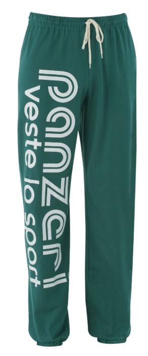 Pantalon Panzeri Uni H vert foncé/blanc