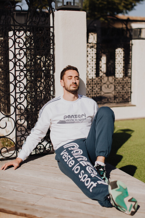 Pantalon Jogging Panzeri épais PARK O  - Gris foncé / Blanc - Promo – Image 4