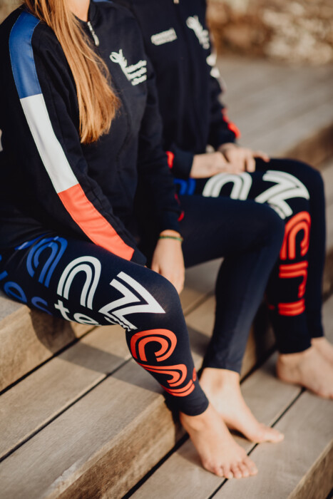 Leggings Panzeri Joy T OFFICIEL FFD 2022 - Bleu Marine / Bleu Blanc Rouge - Promo – Image 3