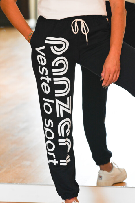 Pantalon Jogging Panzeri épais Park O - Bleu marine / Blanc – Image 5