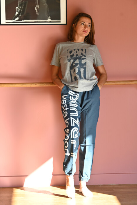 Pantalon Jogging Panzeri épais PARK O  - Gris foncé / Blanc - Promo – Image 5