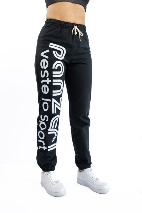 Jogging Femme - Uni H - Noir / Blanc - XXL