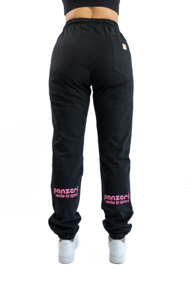 Jogging Femme - Uni H - Noir / Rose Fluo – Image 5
