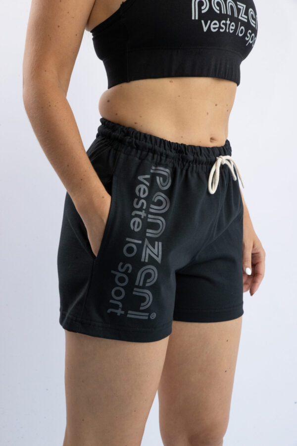 Short De Sport Femme - Park A - Noir / Nacre Noir