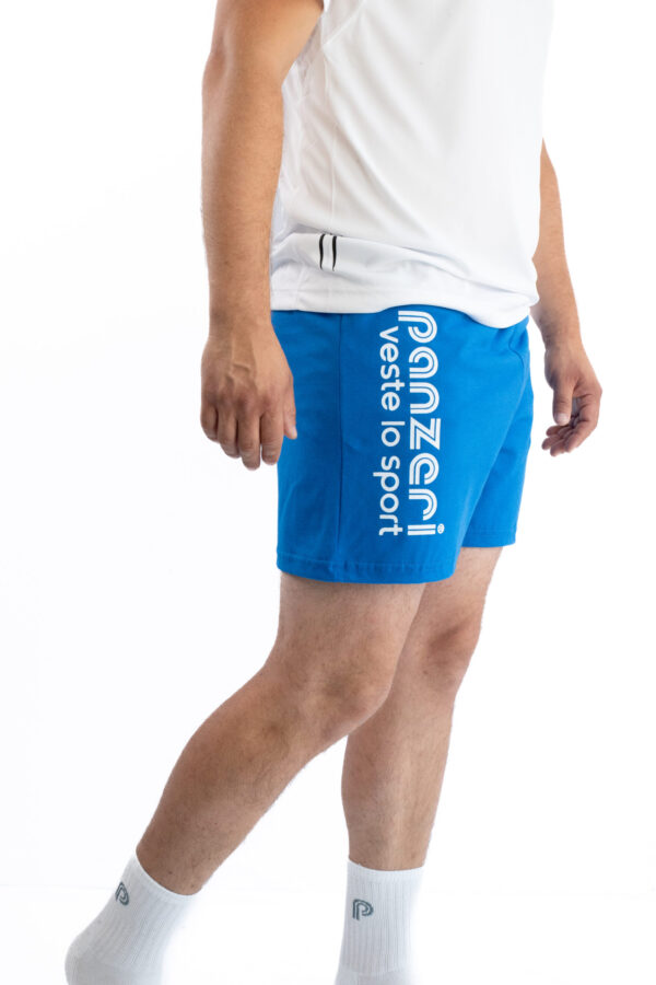 Short Homme - Uni A - Bleu Roi / Blanc – Image 3