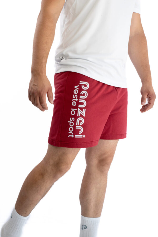 Short Homme - Uni A - Bordeaux / Blanc – Image 4
