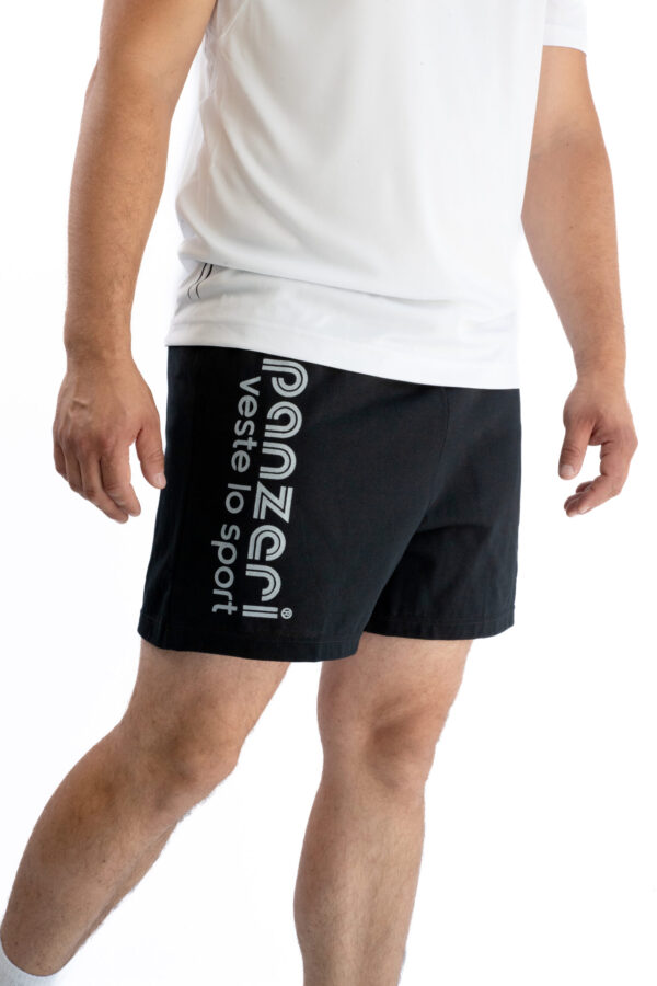 Short Homme - Uni A - Noir / Argent – Image 3