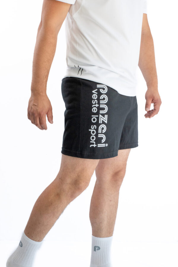 Short Homme - Uni A - Noir / Blanc – Image 3