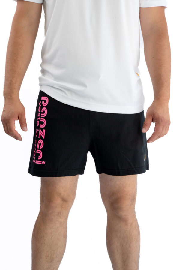 Short Homme - Uni A - Noir / Fuchsia Nacré – Image 4