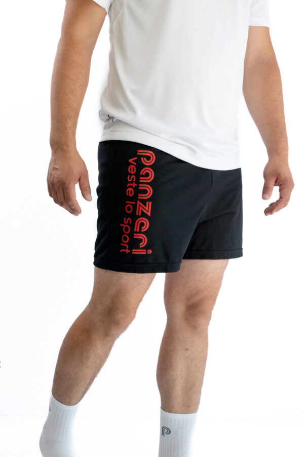 Short Homme - Uni A - Noir / Rouge – Image 3
