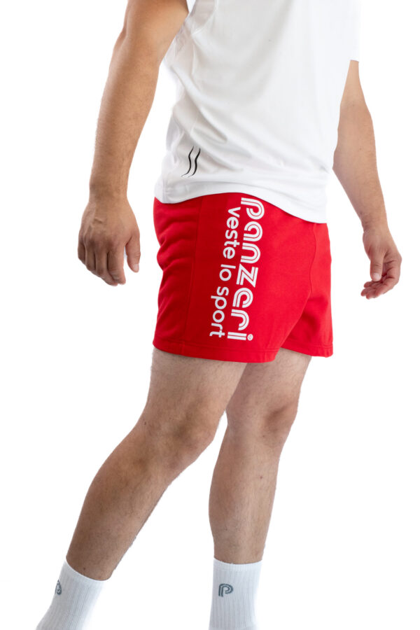 Short Homme - Uni A - Rouge / Blanc – Image 4