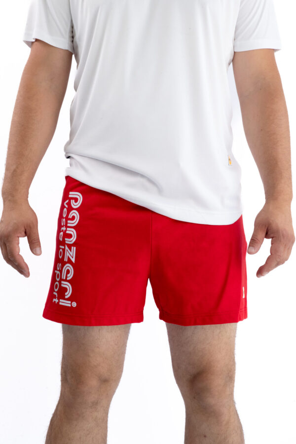 Short Homme - Uni A - Rouge / Blanc – Image 3