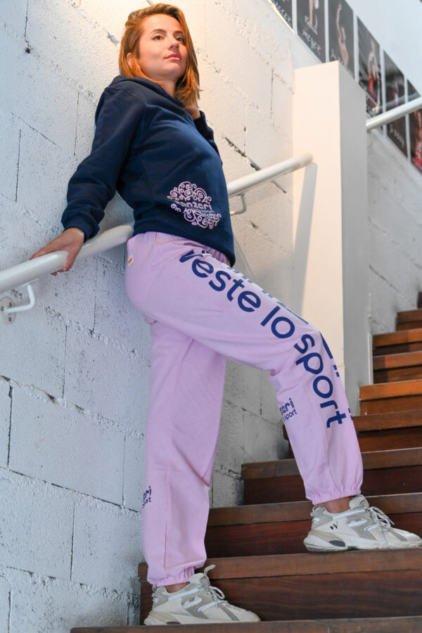Sweat De Sport Femme - Joy M - Bleu Marine / Rose