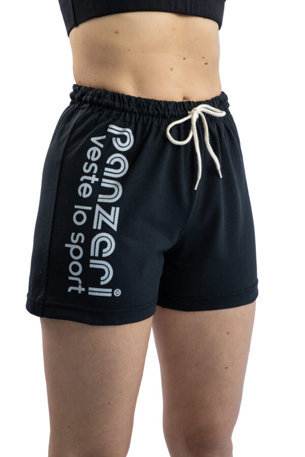 Short Femme - Uni A - Noir / Blanc