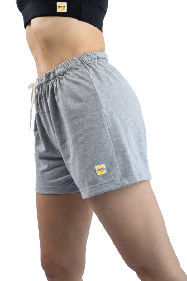 Short Femme - Uni A - Gris Chiné / Orange Fluo – Image 3