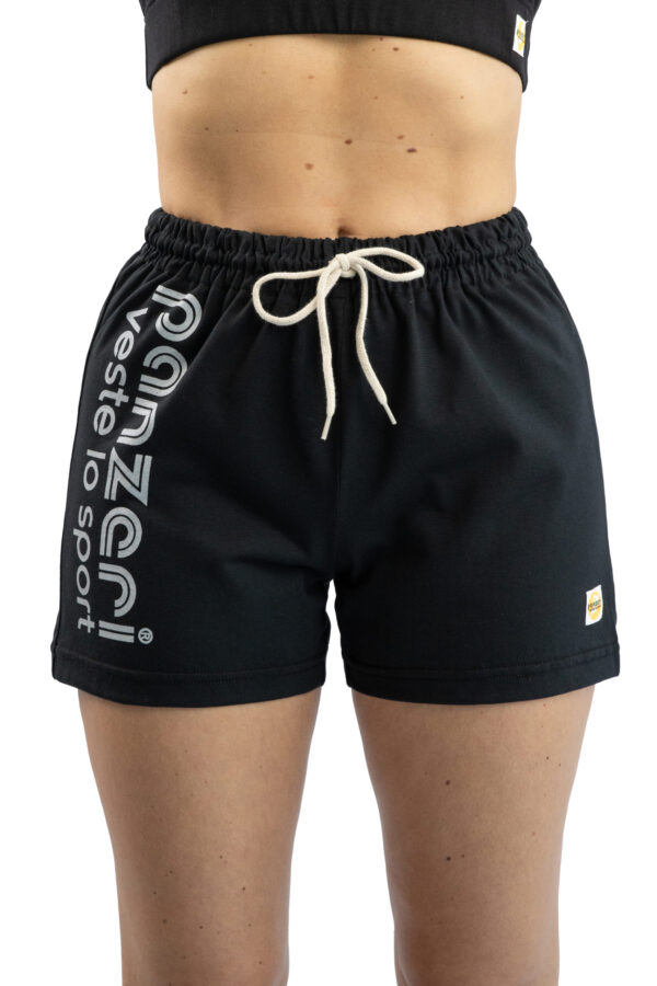 Short Femme - Uni A - Noir / Blanc – Image 4