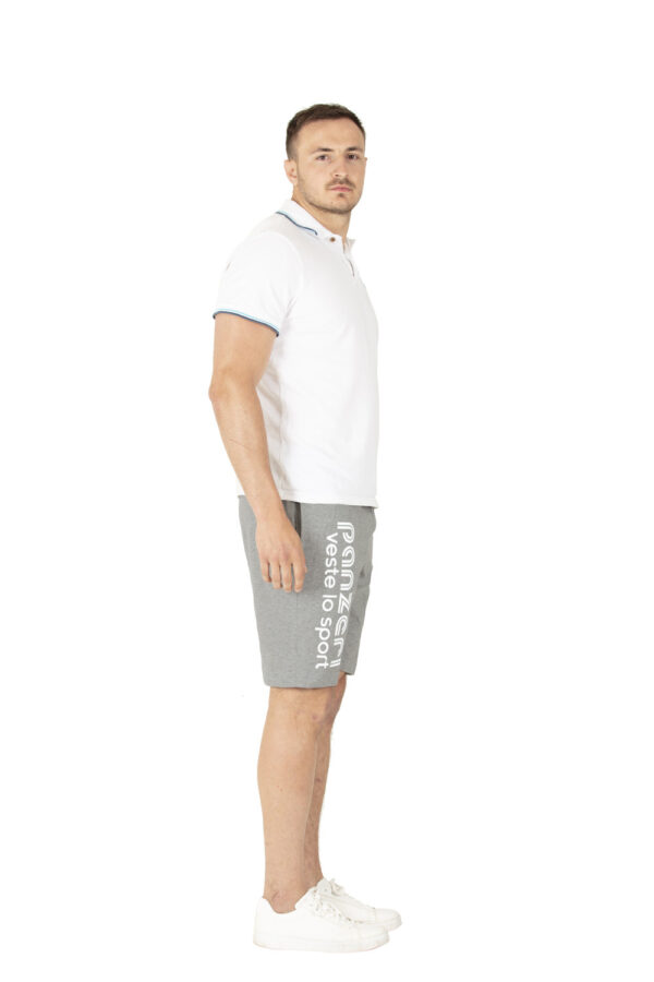 Bermuda Homme - Park B - Gris Chine / Blanc