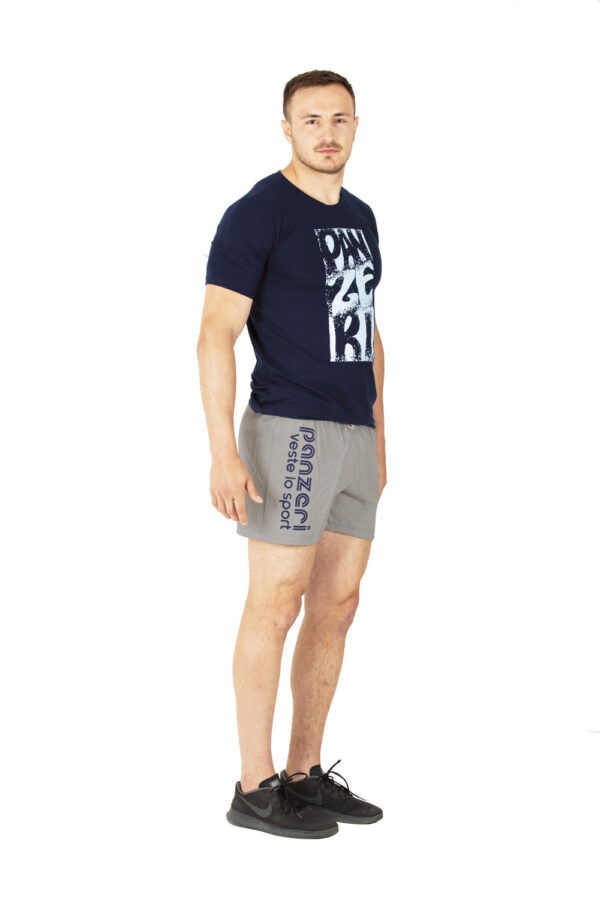 Short Mixte - Uni A - Gris / Bleu Marine
