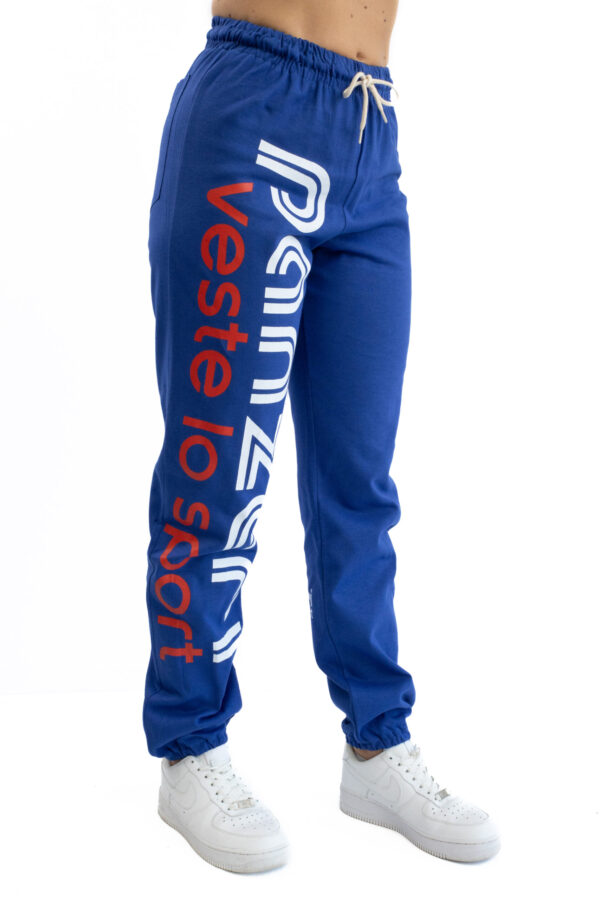 Jogging Femme - Uni H - Bleu France / Blanc Rouge