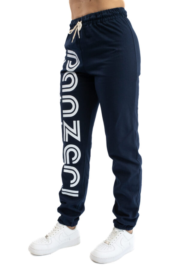 Jogging Femme - Uni H - Bleu Marine / Blanc – Image 3