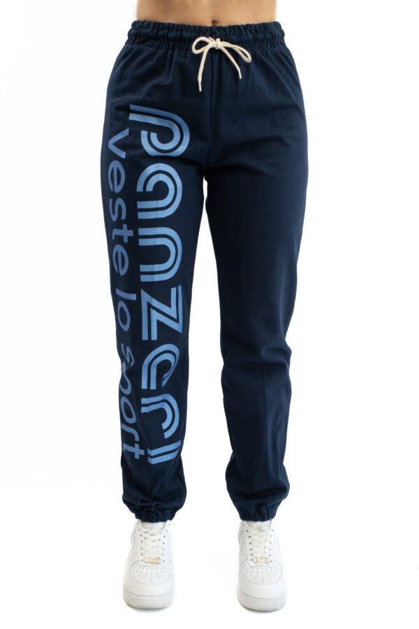 Jogging Femme - Uni H - Bleu Marine / Bleu Nacré – Image 4