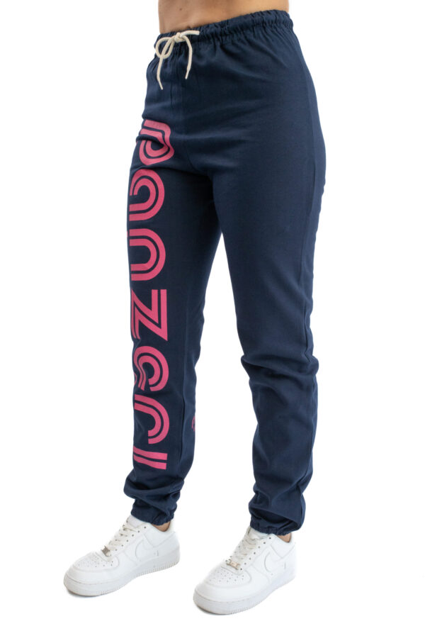 Jogging Femme - Uni H - Bleu Marine / Fuchsia – Image 3