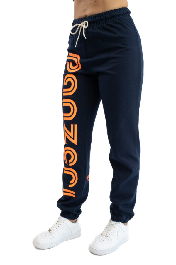 Jogging Femme - Uni H - Bleu Marine / Orange Fluo – Image 3