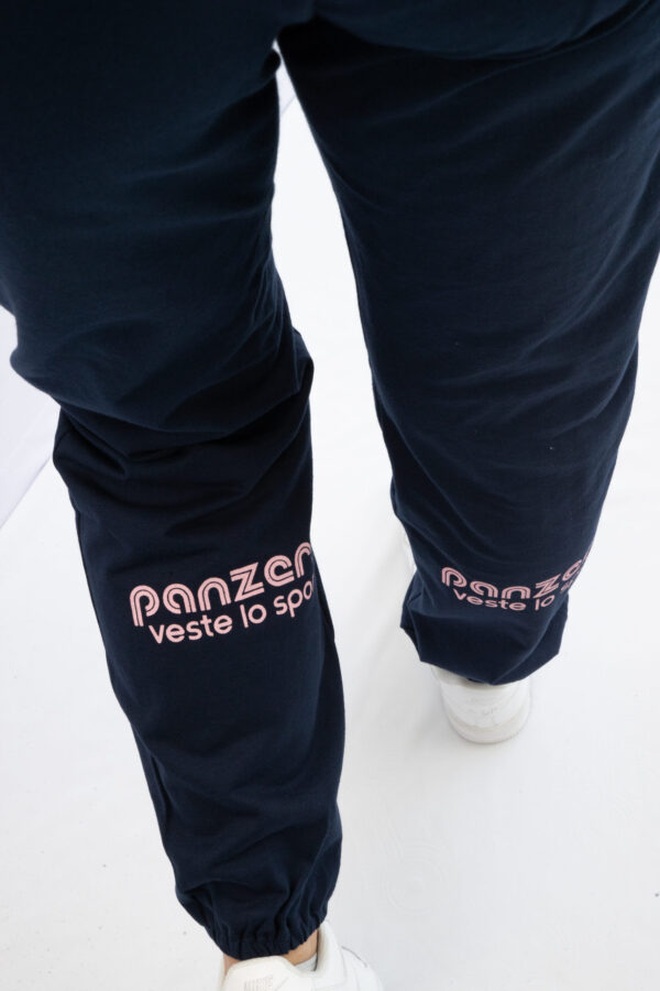 Jogging Femme - Uni H - Bleu Marine / Rose – Image 4