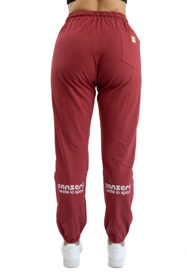 Jogging Femme - Uni H - Bordeaux / Blanc – Image 5