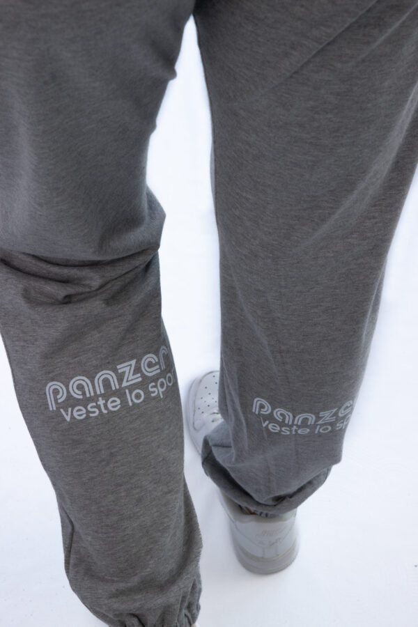 Jogging Femme - Uni H - Gris Chiné / Blanc – Image 5