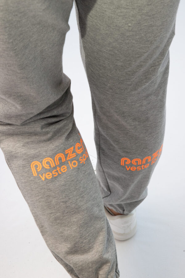 Jogging Femme - Uni H - Gris Chiné / Orange Fluo – Image 6