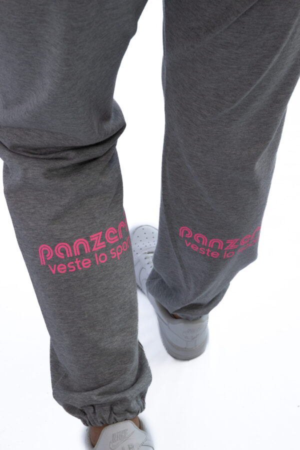 Jogging Femme - Uni H - Gris Chiné / Rose Fluo – Image 6