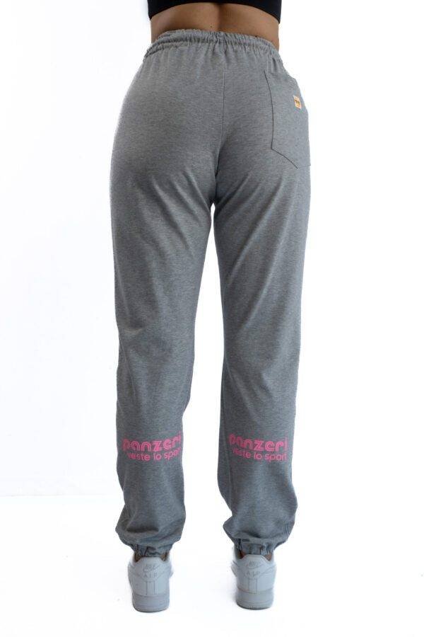 Jogging Femme - Uni H - Gris Chiné / Rose Fluo – Image 4