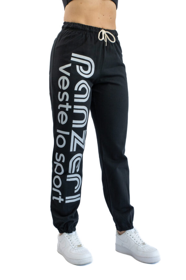 Jogging Femme - Uni H - Noir / Argent