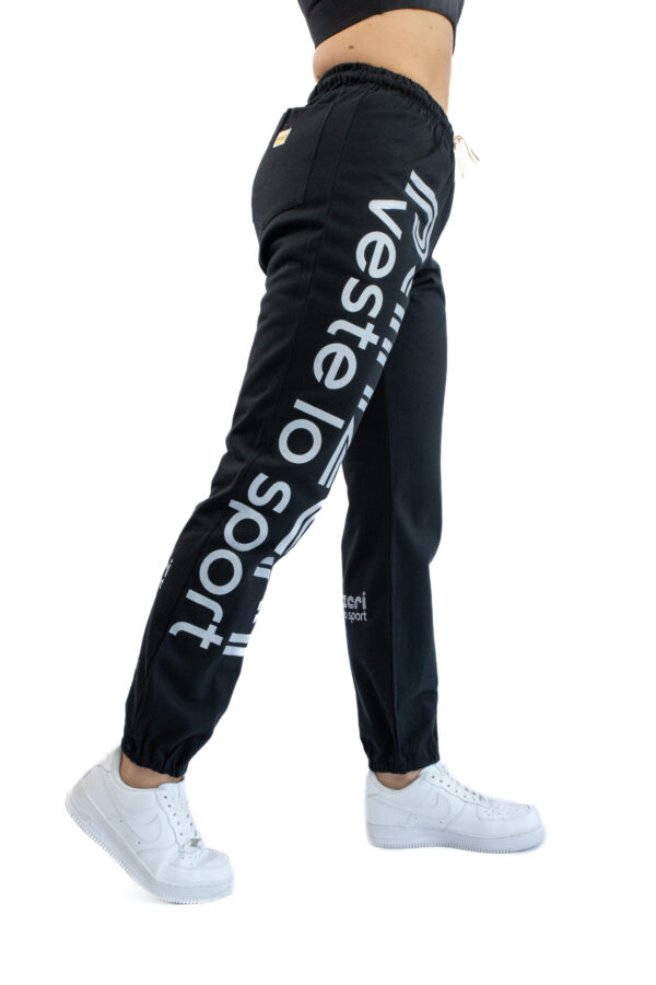 Jogging Femme - Uni H - Noir / Argent – Image 4