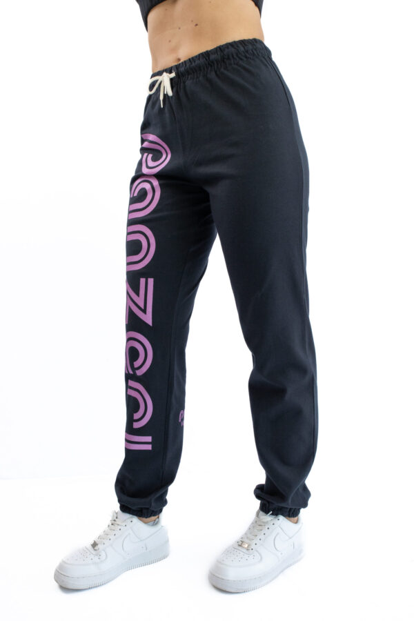 Jogging Femme - Uni H - Noir / Fuchsia Nacrée – Image 3