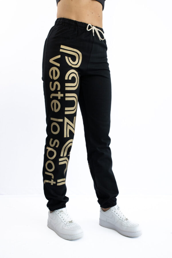 Jogging Femme - Uni H - Noir / Or