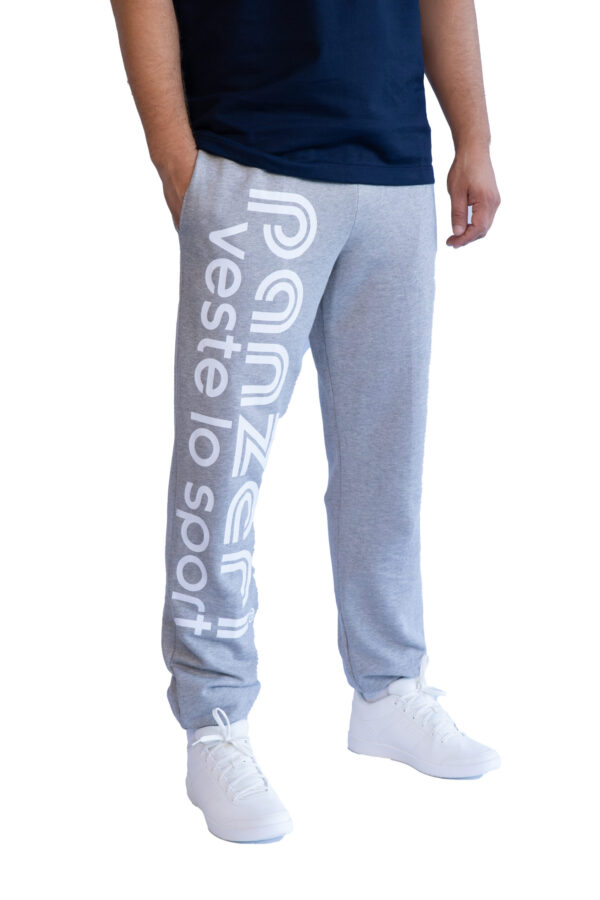 Jogging Homme - Park O - Gris Chiné / Blanc