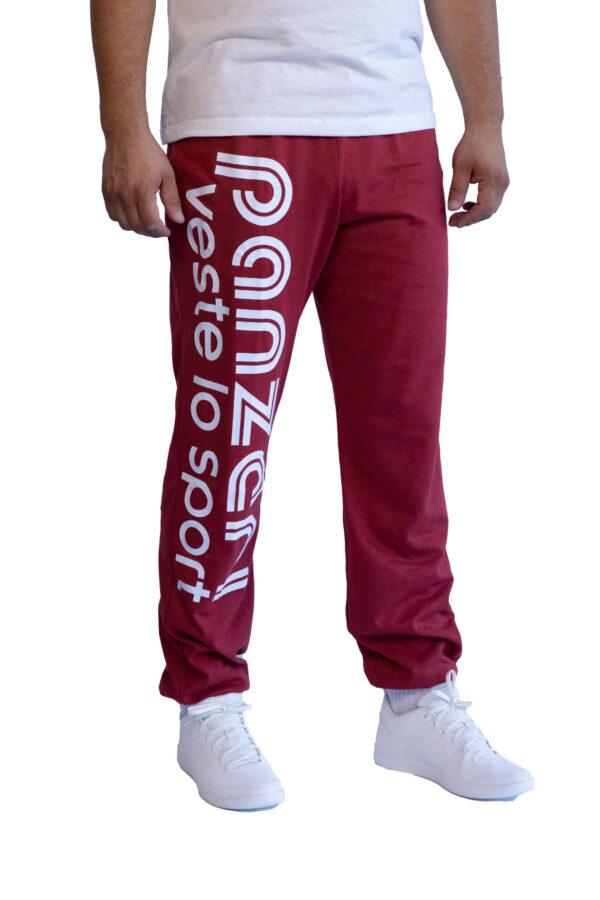 Jogging Homme - Uni H - Bordeaux / Blanc