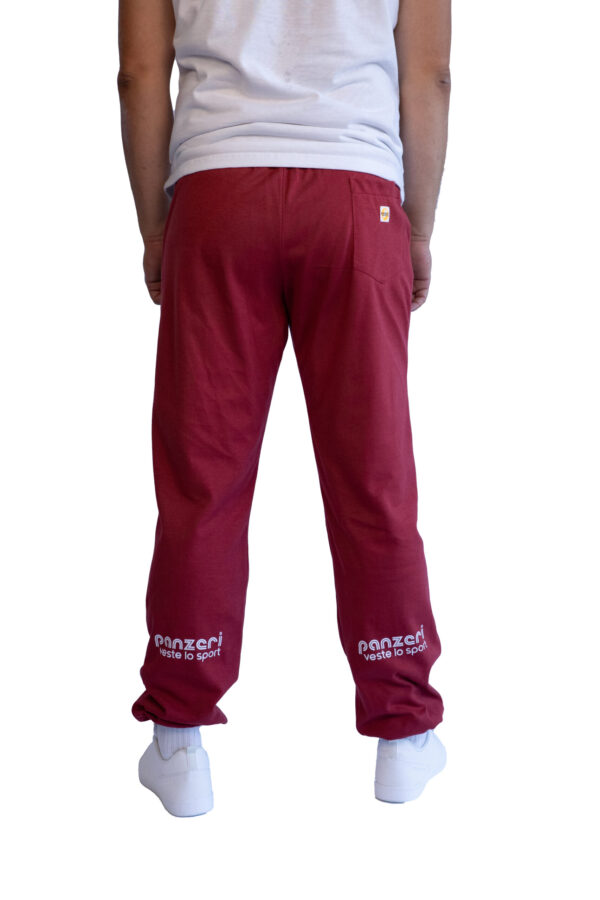 Jogging Homme - Uni H - Bordeaux / Blanc – Image 4