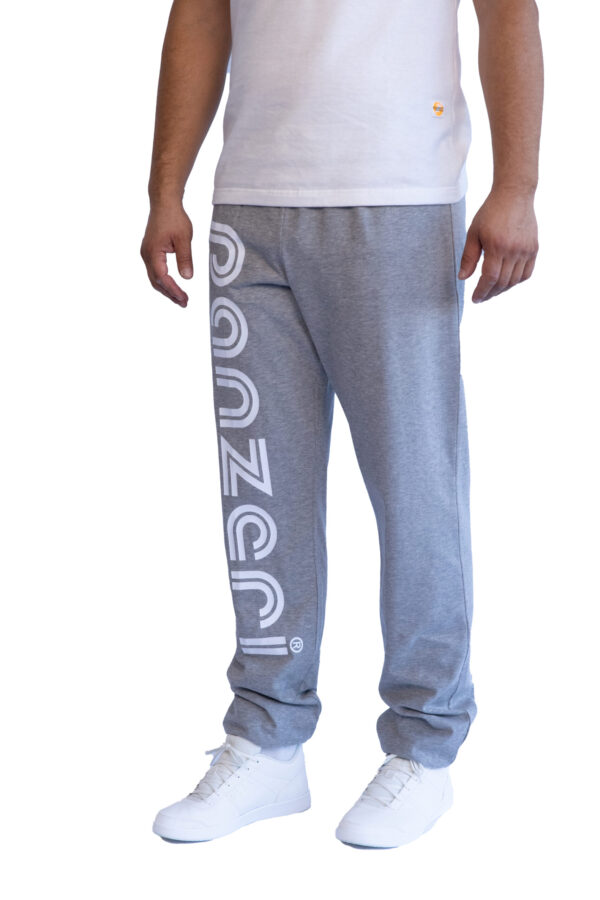 Jogging Homme - Uni H - Gris Chiné / Blanc – Image 3