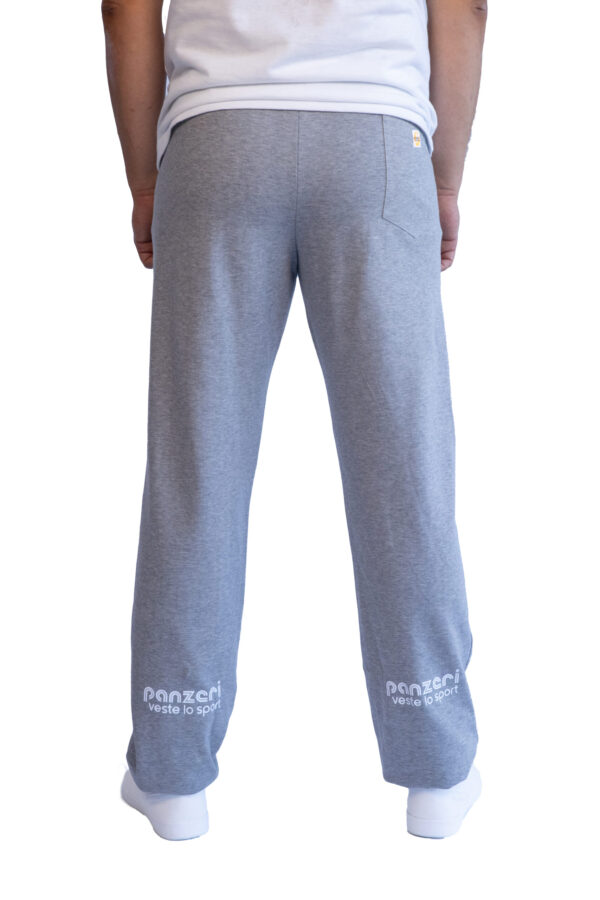 Jogging Homme - Uni H - Gris Chiné / Blanc – Image 5