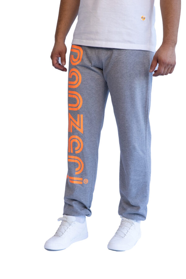 Jogging Homme - Uni H - Gris Chiné / Orange Fluo – Image 3